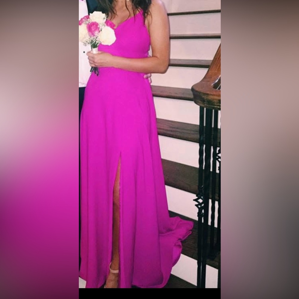 Nicole Miller Pink Fuchsia Formal Maxi Dress